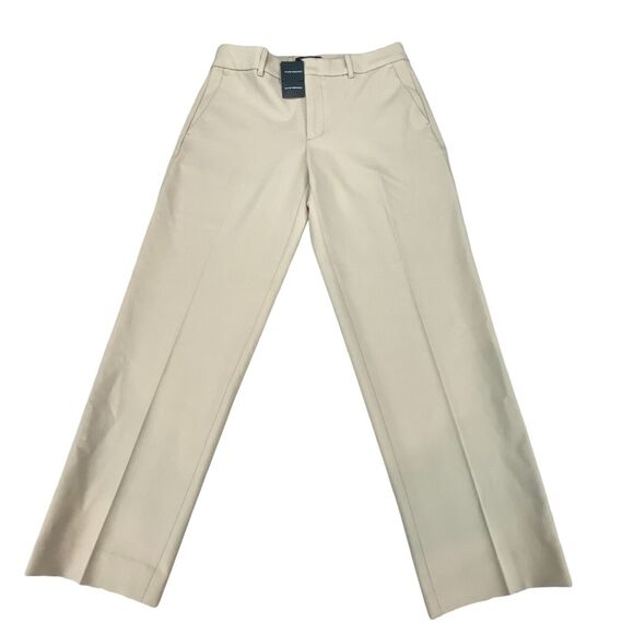 Club Monaco Matie Pants Women 6R Tan Stretch Slash Pockets Classic Fit